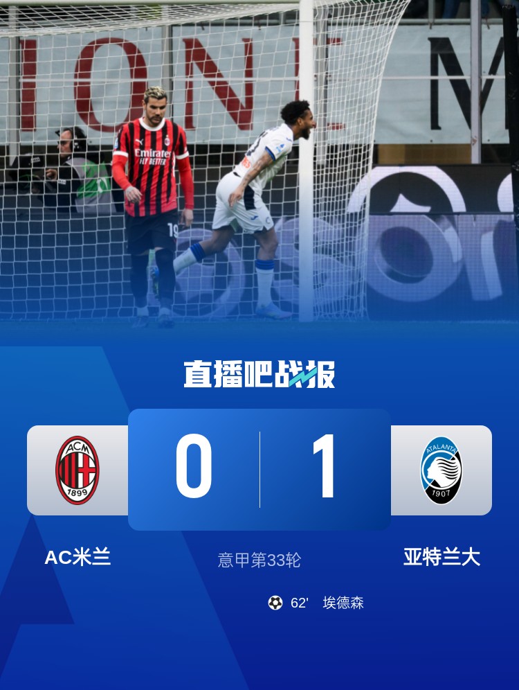 米蘭雙雄本輪均0-1輸球，周中意杯半決賽次回合再對(duì)決